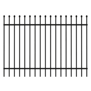 1.2mm Black Garrison Fencing Panels - 1800H x 2400W