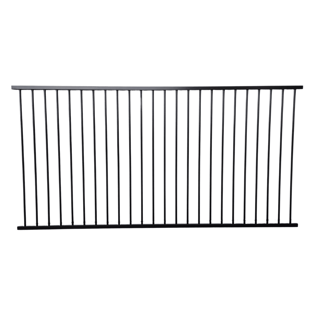1200H x 2400W Black Flat-top Fencing Panel