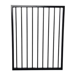Flat-top Single Black Gate (Includes 65x65 Posts, Plastic Screw-on Hinges & D'latch)