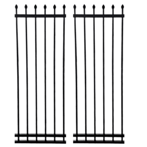 Double Black Garrison Gate Includes 100x100 posts, hinges, dropbolt & chain