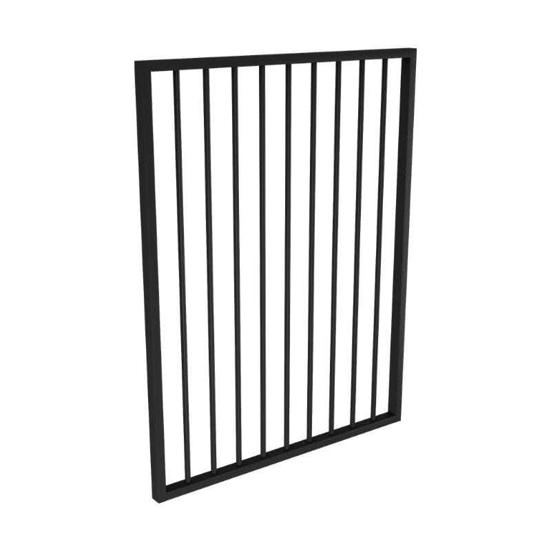1200H x 2400W Black Flat-top Fencing Panel